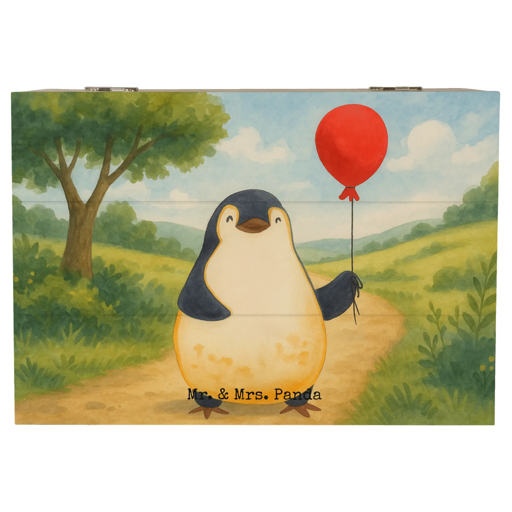 Skrzynia drewniana pingwin balon Design Truhe, Holzkiste, Aufbewahrungsbox, Kiste, Dekokiste, Erinnerungsbox, Geschenkbox, Schatzkiste, Erinnerungskiste, XXL, Geschenkdose, Schatulle, Pinguin, Geschenkidee, beste Freundin, Tagträume, Pinguine, Neustart, Lebenslust, neues Leben, Luftballon, Motivation, Liebe, Glück, Geschenk Freundin