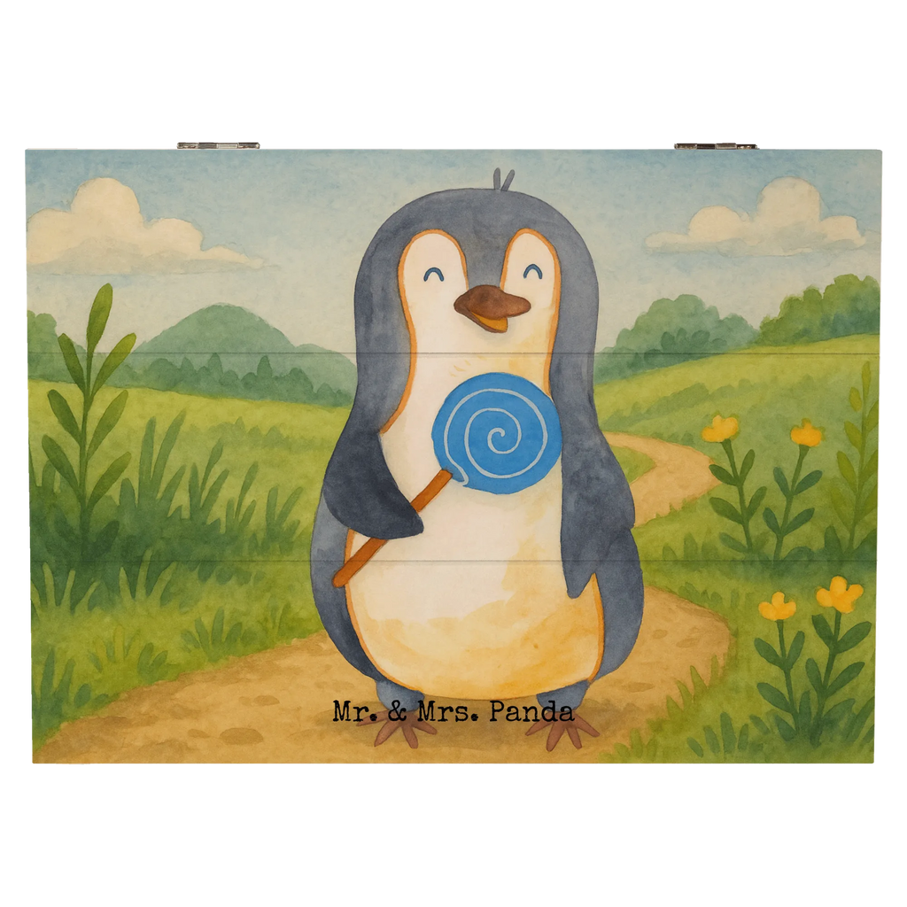 Wooden chest Penguin lollipop Design Schatzkiste, Geschenkdose, Erinnerungskiste, Aufbewahrungsbox, Truhe, XXL, Schatulle, Geschenkbox, Kiste, Dekokiste, Erinnerungsbox, Holzkiste, Pinguin, Lolli, Rabauke, Gauner, Spruch, Süßigkeiten, Ganove, Pinguine, Rebell, Blödsinn