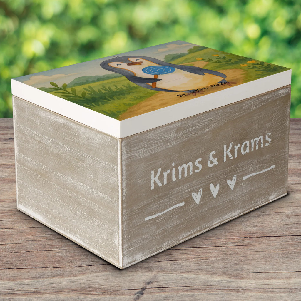 Wooden chest Penguin lollipop Design Schatzkiste, Geschenkdose, Erinnerungskiste, Aufbewahrungsbox, Truhe, XXL, Schatulle, Geschenkbox, Kiste, Dekokiste, Erinnerungsbox, Holzkiste, Pinguin, Lolli, Rabauke, Gauner, Spruch, Süßigkeiten, Ganove, Pinguine, Rebell, Blödsinn