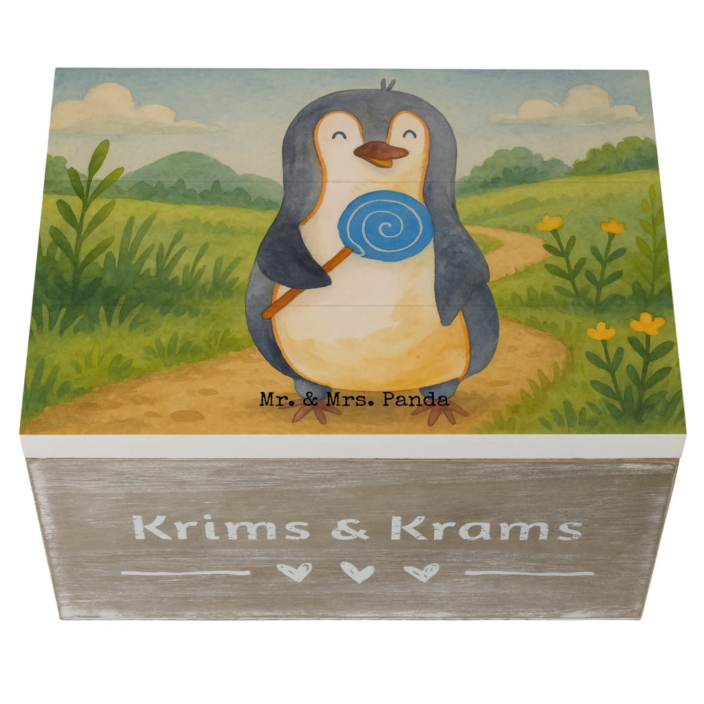 Wooden chest Penguin lollipop Design Schatzkiste, Geschenkdose, Erinnerungskiste, Aufbewahrungsbox, Truhe, XXL, Schatulle, Geschenkbox, Kiste, Dekokiste, Erinnerungsbox, Holzkiste, Pinguin, Lolli, Rabauke, Gauner, Spruch, Süßigkeiten, Ganove, Pinguine, Rebell, Blödsinn