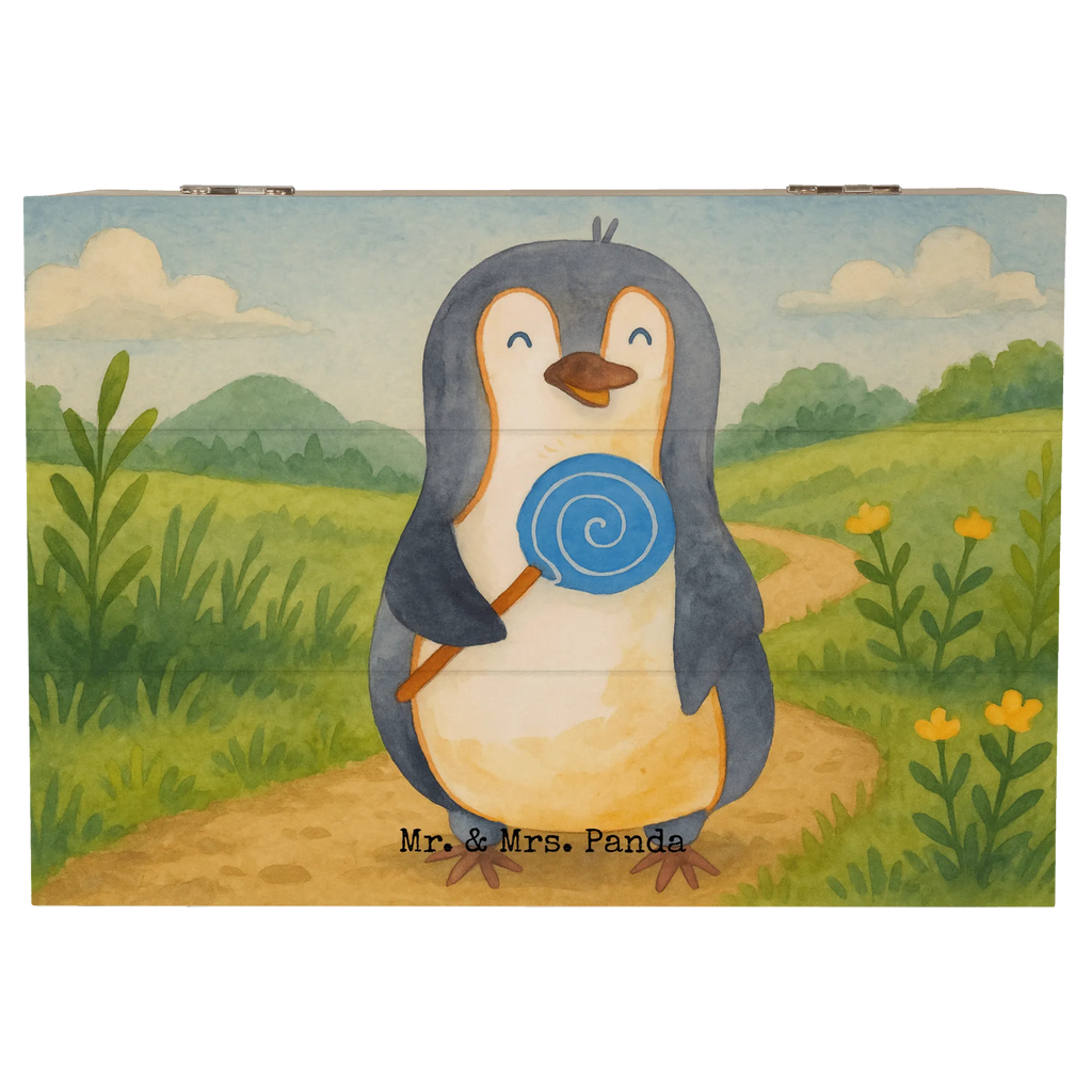 Wooden chest Penguin lollipop Design Schatzkiste, Geschenkdose, Erinnerungskiste, Aufbewahrungsbox, Truhe, XXL, Schatulle, Geschenkbox, Kiste, Dekokiste, Erinnerungsbox, Holzkiste, Pinguin, Lolli, Rabauke, Gauner, Spruch, Süßigkeiten, Ganove, Pinguine, Rebell, Blödsinn