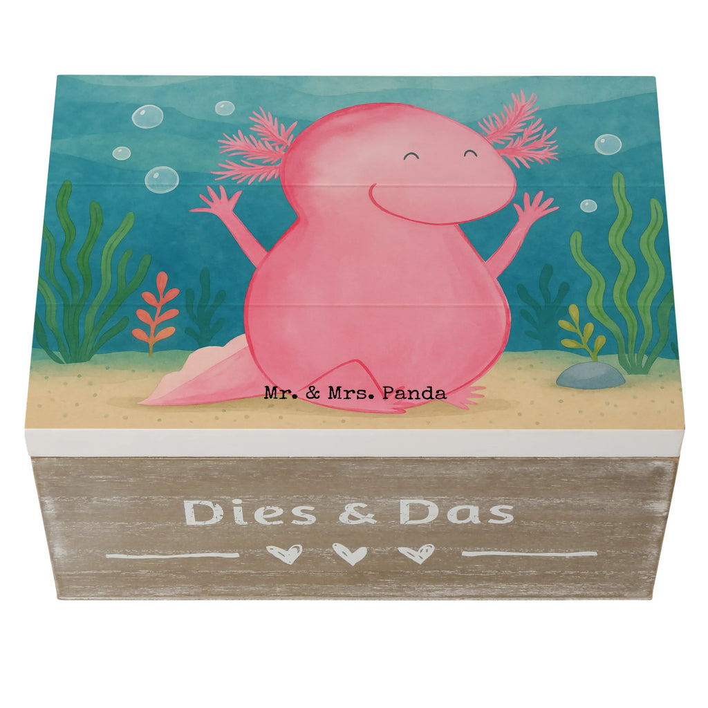 Skrzynia drewniana Axolotl Hurra Design Kiste, XXL, Geschenkdose, Holzkiste, Erinnerungskiste, Truhe, Erinnerungsbox, Schatzkiste, Schatulle, Dekokiste, Aufbewahrungsbox, Geschenkbox, Axolotl, Molch, Spaß, fröhlich, Schwanzlurch, Lurche, Axolot, Lurch, Zufriedenheit, Freude, Motivation