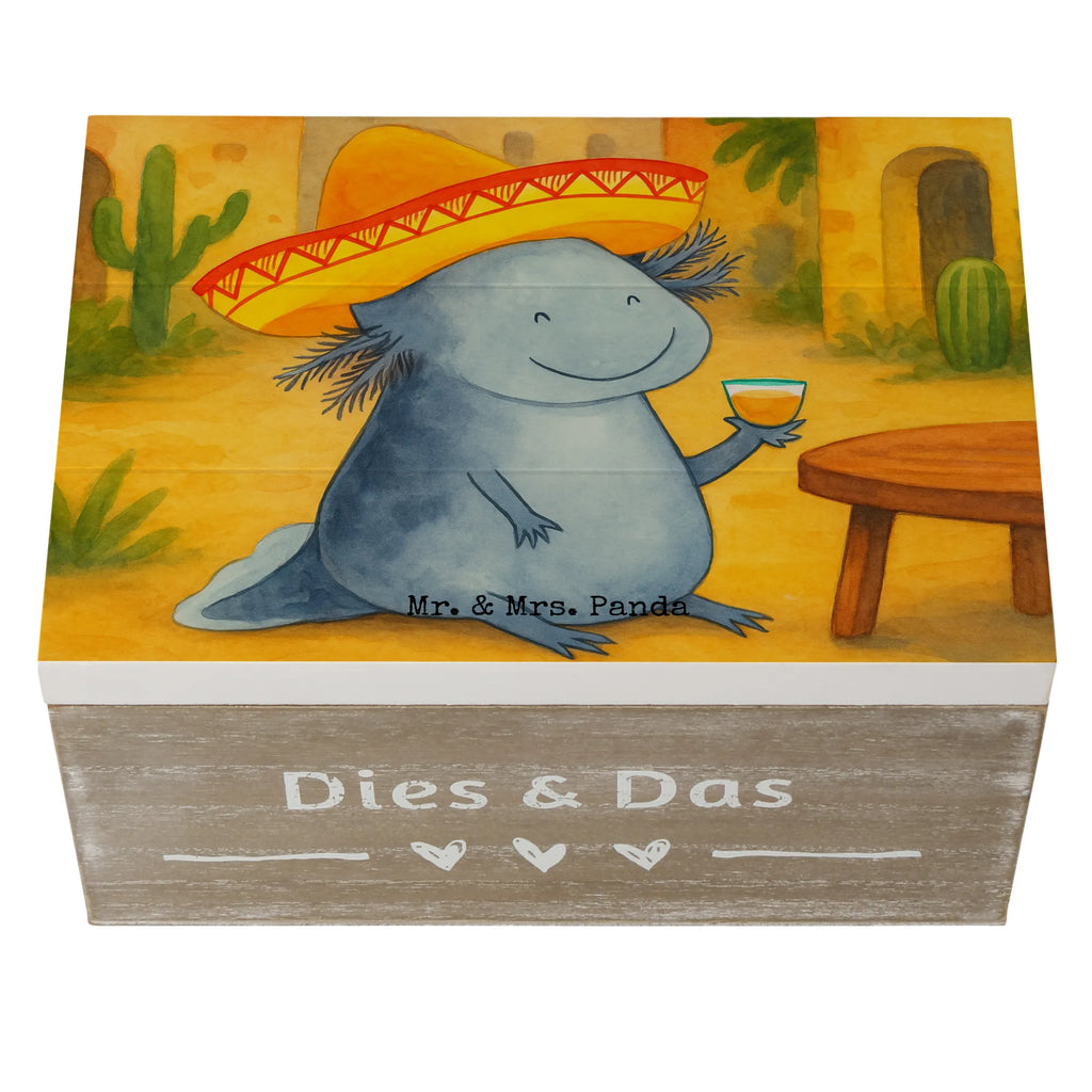 Holzkiste Axolotl Tequila Design Dekokiste, Erinnerungskiste, Geschenkbox, Schatzkiste, Truhe, Kiste, Schatulle, Geschenkdose, Aufbewahrungsbox, Erinnerungsbox, XXL, Holzkiste, Axolotl, Molch, Lurche, Feuerdrache, Schwanzlurch, Mexiko, Sombrero, Zitrone, Lurch, Tequila, Feuersalamander, Axolot, Spruch, Motivation, Mexico