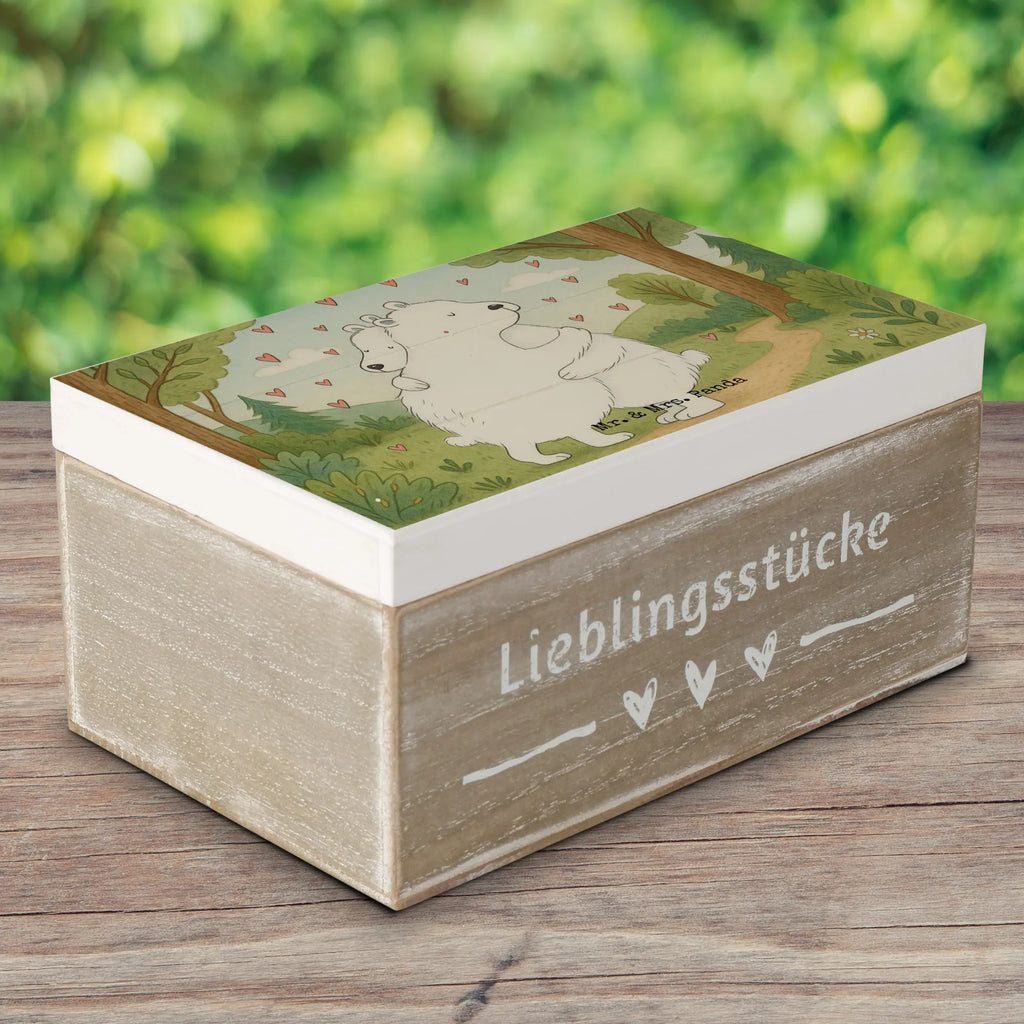 Wooden chest Icebear Embrace Design Truhe, Kiste, Geschenkbox, Erinnerungsbox, Aufbewahrungsbox, Schatzkiste, Holzkiste, Erinnerungskiste, XXL, Schatulle, Dekokiste, Geschenkdose, Tiermotive, Gute Laune, lustige Sprüche, Tiere