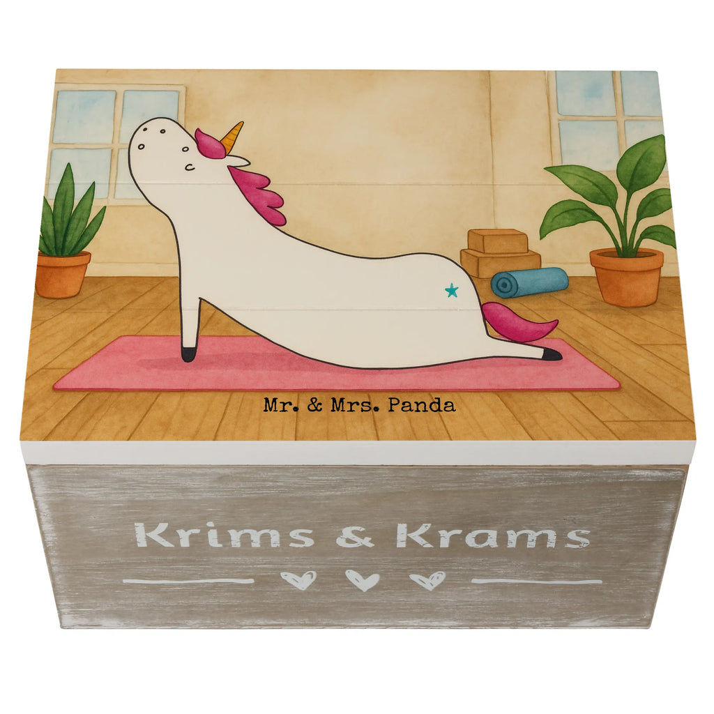Holzkiste Einhorn Yoga Design Schatulle, Erinnerungsbox, Truhe, Schatzkiste, Geschenkdose, Erinnerungskiste, Kiste, Aufbewahrungsbox, Dekokiste, XXL, Holzkiste, Geschenkbox, Einhorn, Einhörner, Einhorn Deko, Unicorn, Achtsamkeit, Namaste, Joga, Yoga, süß, Yogamatte, lustig, Sport, Entspannung, witzig