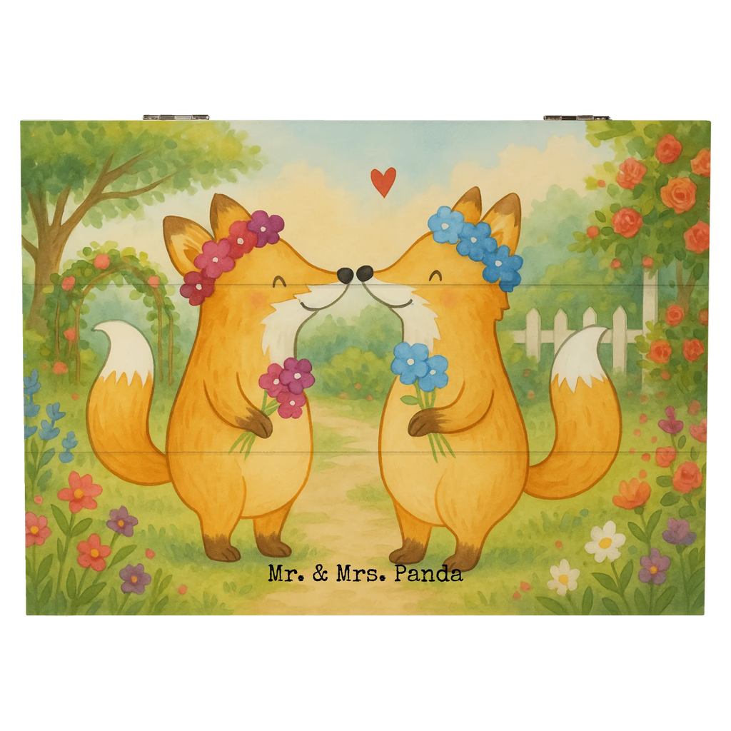 Holzkiste Füchse Lesbian Pride Design Schatulle, Erinnerungskiste, Dekokiste, Kiste, Schatzkiste, Geschenkdose, Geschenkbox, XXL, Truhe, Aufbewahrungsbox, Holzkiste, Erinnerungsbox, Hochzeit, Hochzeitsgeschenk, Ehe, Hochzeitsfeier, Trauung, Trauungsgeschenk, Hochzeitskarte, Verlobungsfeier, Verlobungsgeschenk, Hochzeitsgeschenkideen, Hochzeitsgeschenke für Brautpaar