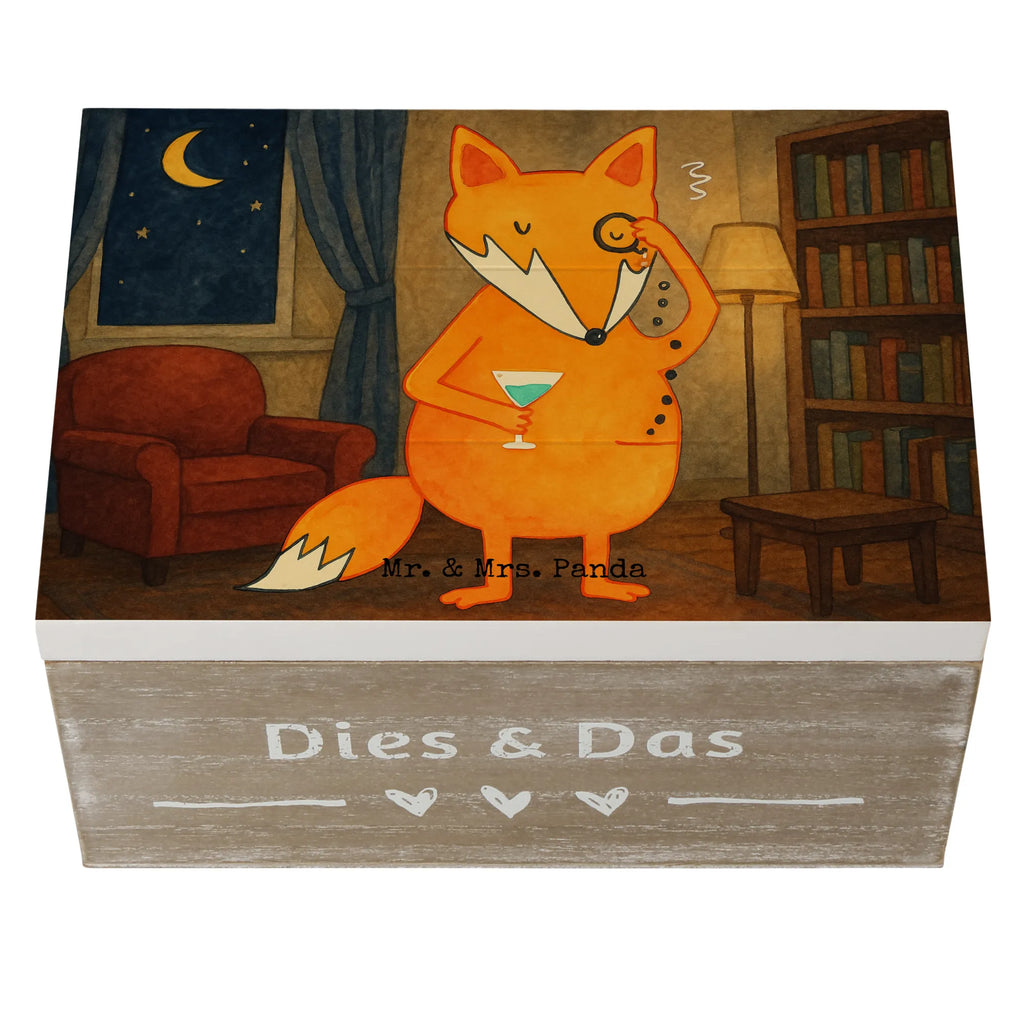 Holzkiste Fuchs Lord Design Aufbewahrungsbox, Erinnerungskiste, Geschenkdose, XXL, Schatzkiste, Dekokiste, Kiste, Erinnerungsbox, Holzkiste, Schatulle, Geschenkbox, Truhe, Fuchs, Problemlösung, Spruch lustig, Liebeskummer Geschenk, tröstende Worte, Motivation Spruch, Füchse