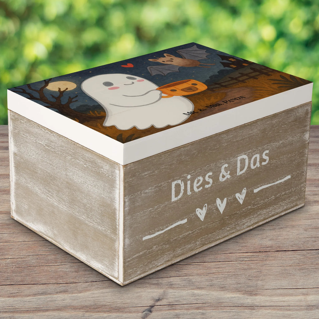 Skrzynia drewniana Duch kawa Design Erinnerungsbox, Aufbewahrungsbox, XXL, Holzkiste, Erinnerungskiste, Geschenkdose, Truhe, Dekokiste, Schatulle, Schatzkiste, Kiste, Geschenkbox, Halloween, Deko, Martinssingen, Dekoration, Geschenke, Schenken, Gespenst, Kaffee
