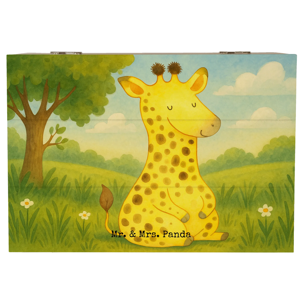 Wooden chest giraffe Satisfied Design Kiste, XXL, Schatzkiste, Geschenkbox, Erinnerungskiste, Dekokiste, Aufbewahrungsbox, Schatulle, Holzkiste, Geschenkdose, Truhe, Erinnerungsbox, Afrika, Wildtiere, Glück, Giraffe, Abenteuer, Zufrieden