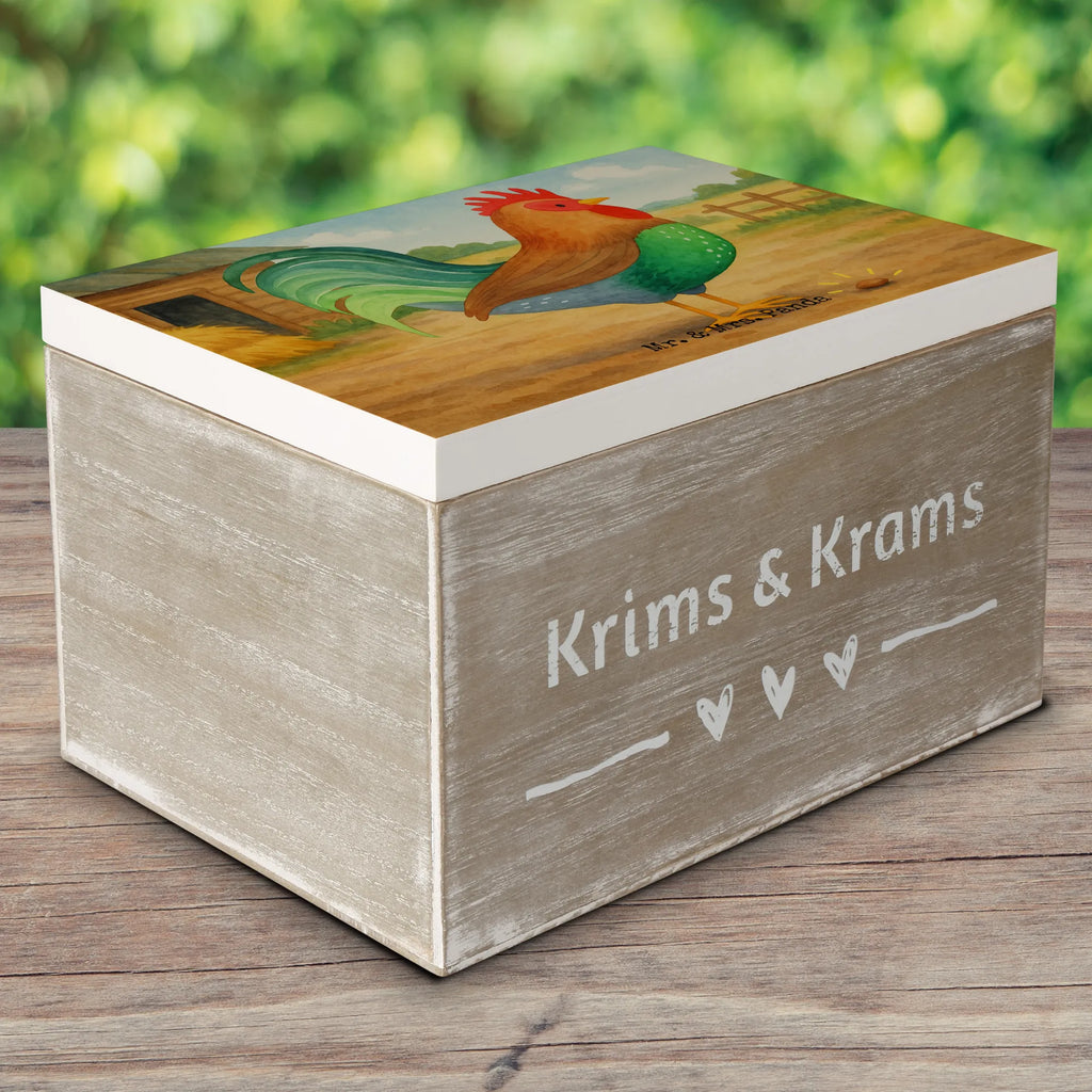 Holzkiste Hahn Korn Design Truhe, Holzkiste, Geschenkdose, XXL, Schatulle, Aufbewahrungsbox, Geschenkbox, Erinnerungsbox, Erinnerungskiste, Dekokiste, Kiste, Schatzkiste, Bauernhof, Hoftiere, Landwirt, Landwirtin, Eier, Natur, Korn, Henne, Hahn