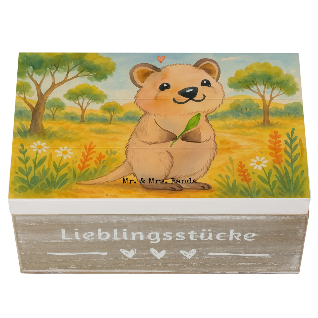 Wooden chest Quokka Happy Design XXL, Truhe, Kiste, Holzkiste, Erinnerungsbox, Dekokiste, Aufbewahrungsbox, Erinnerungskiste, Geschenkbox, Geschenkdose, Schatzkiste, Schatulle, Tiermotive, Gute Laune, lustige Sprüche, Tiere, Dinge erledigen, Lustiger Spruch, Quokka, Niedliches Tier, Verschieben, Aufschieberitis