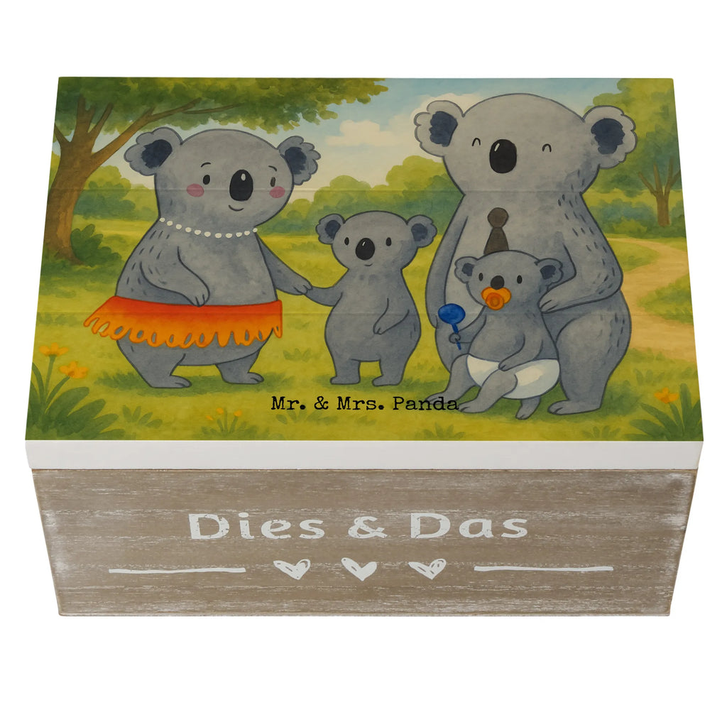 Wooden chest Koala Family Design Aufbewahrungsbox, Truhe, Kiste, Erinnerungskiste, XXL, Geschenkdose, Erinnerungsbox, Schatzkiste, Geschenkbox, Dekokiste, Holzkiste, Schatulle, Familie, Vatertag, Muttertag, Bruder, Schwester, Mama, Papa, Oma, Opa, Kinder, Familienleben, Koalas, Geschwister, Koala, Family