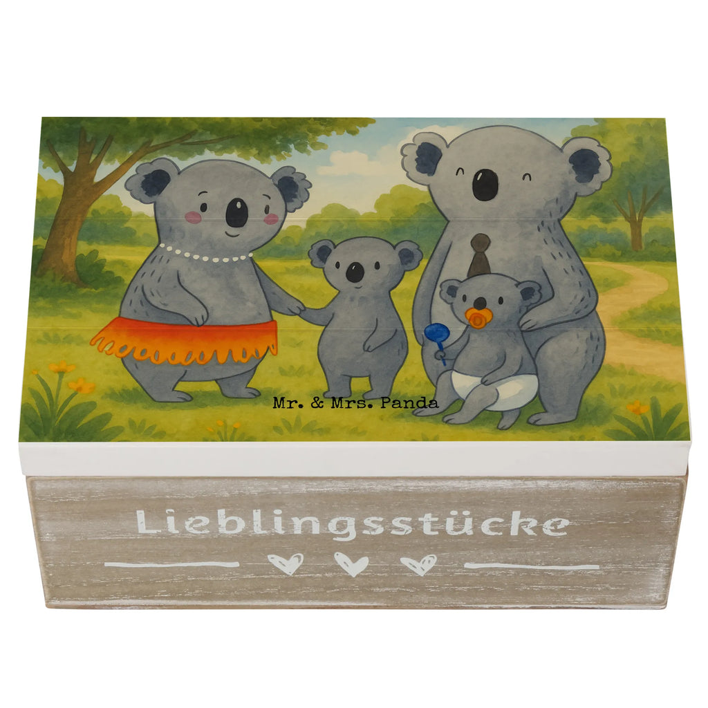 Wooden chest Koala Family Design Aufbewahrungsbox, Truhe, Kiste, Erinnerungskiste, XXL, Geschenkdose, Erinnerungsbox, Schatzkiste, Geschenkbox, Dekokiste, Holzkiste, Schatulle, Familie, Vatertag, Muttertag, Bruder, Schwester, Mama, Papa, Oma, Opa, Kinder, Familienleben, Koalas, Geschwister, Koala, Family