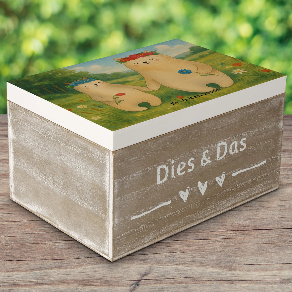 Holzkiste Bären mit Blumenkranz Design Aufbewahrungsbox, Schatzkiste, Schatulle, Geschenkbox, XXL, Holzkiste, Dekokiste, Erinnerungsbox, Erinnerungskiste, Kiste, Geschenkdose, Truhe, Familie, Vatertag, Muttertag, Bruder, Schwester, Mama, Papa, Oma, Opa, Mutter, Lieblingsmama, Lieblingsmensch, Vorbild, Geschenk Mama. Muttertag, weltbeste Mama, Family, Bären, beste Mutter, Tochter, Bär, Kinder, Töchter, Kind, Mami, Mutti