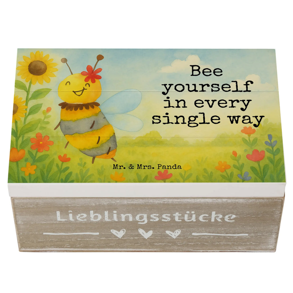 Holzkiste Biene Blume Design Geschenkdose, Schatzkiste, Erinnerungskiste, Kiste, Dekokiste, XXL, Schatulle, Holzkiste, Aufbewahrungsbox, Geschenkbox, Truhe, Erinnerungsbox, Biene, Wespe, Hummel