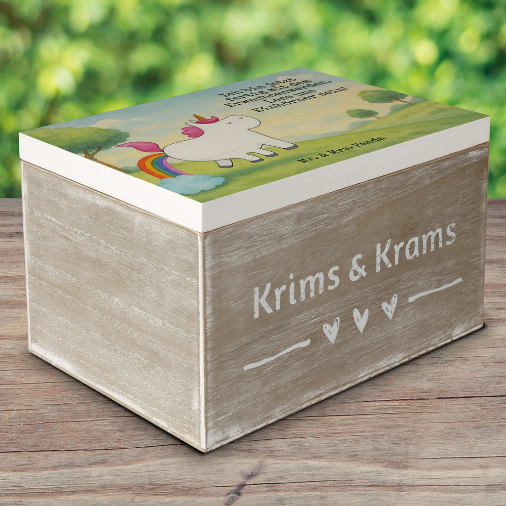 Skrzynia drewniana Jednorożec puszczać bąki Design Holzkiste, Erinnerungsbox, XXL, Geschenkbox, Schatzkiste, Erinnerungskiste, Aufbewahrungsbox, Dekokiste, Geschenkdose, Schatulle, Kiste, Truhe, Einhorn, Einhörner, Einhorn Deko, Unicorn, Glitzer, lustig, Einhornpower, Spaß, Erwachsenwerden, Freundin, Regenbogen, Pups