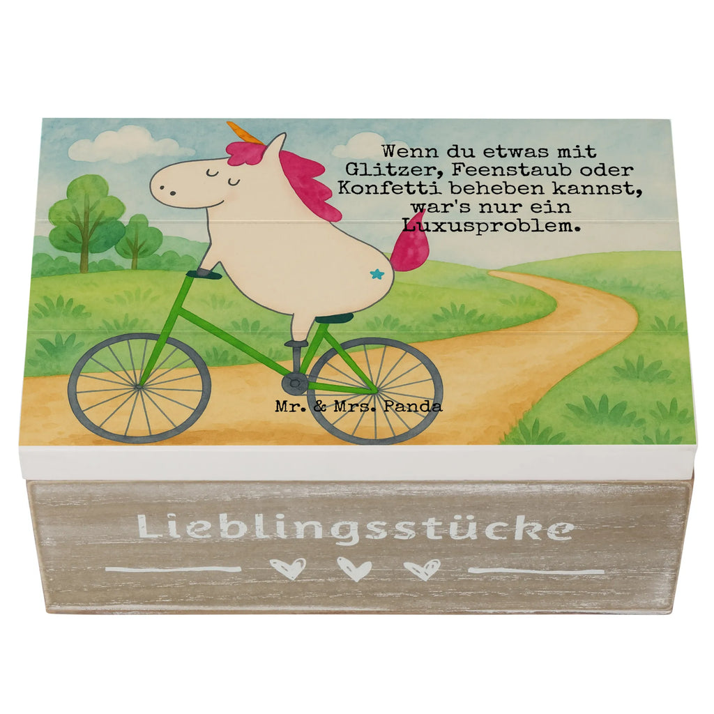 Skrzynia drewniana Jednorożec Rowerzysta Design Kiste, XXL, Holzkiste, Geschenkdose, Aufbewahrungsbox, Truhe, Erinnerungskiste, Schatzkiste, Erinnerungsbox, Geschenkbox, Dekokiste, Schatulle, Einhorn, Einhörner, Einhorn Deko, Unicorn, Rad, Liebeskummer, Luxusproblem, Radfahren, Feenstaub, Bike, Kummer, Konfetti, Radfahrer