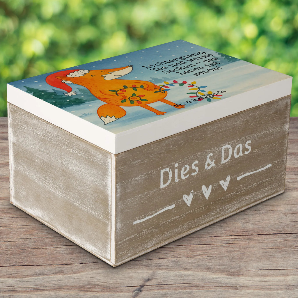 Holzkiste Fuchs Weihnachten Design Geschenkbox, Holzkiste, Aufbewahrungsbox, Erinnerungskiste, XXL, Erinnerungsbox, Schatulle, Geschenkdose, Kiste, Dekokiste, Truhe, Schatzkiste, Winter, Weihnachten, Weihnachtsdeko, Nikolaus, Advent, Heiligabend, Wintermotiv, Fuchs, Weihnachtsmann, Geschenk Weihnachten, Weihnachtszeit, Spruch schön, Füchse