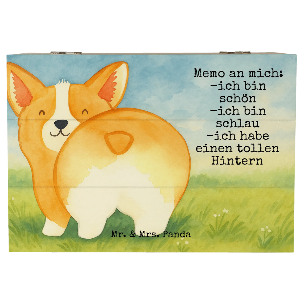 Holzkiste Corgi Po Design Erinnerungskiste, Geschenkbox, Schatzkiste, Aufbewahrungsbox, Schatulle, Geschenkdose, Dekokiste, Kiste, Holzkiste, Erinnerungsbox, XXL, Truhe, Hund, Hundemotiv, Haustier, Hunderasse, Tierliebhaber, Hundebesitzer, Sprüche, Spruch, Motivation, Corgie, Selbstliebe, Hundeliebe