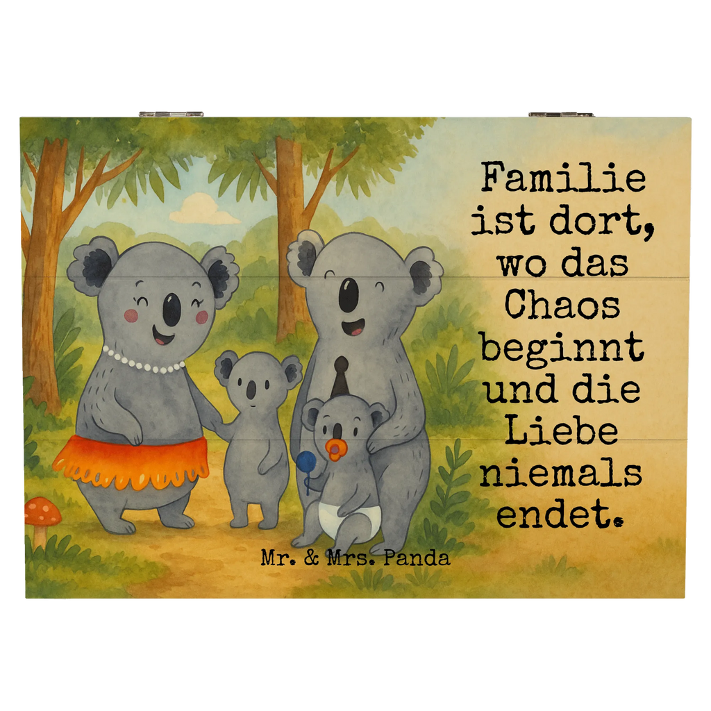 Wooden chest Koala Family Design Aufbewahrungsbox, Truhe, Kiste, Erinnerungskiste, XXL, Geschenkdose, Erinnerungsbox, Schatzkiste, Geschenkbox, Dekokiste, Holzkiste, Schatulle, Familie, Vatertag, Muttertag, Bruder, Schwester, Mama, Papa, Oma, Opa, Kinder, Familienleben, Koalas, Geschwister, Koala, Family