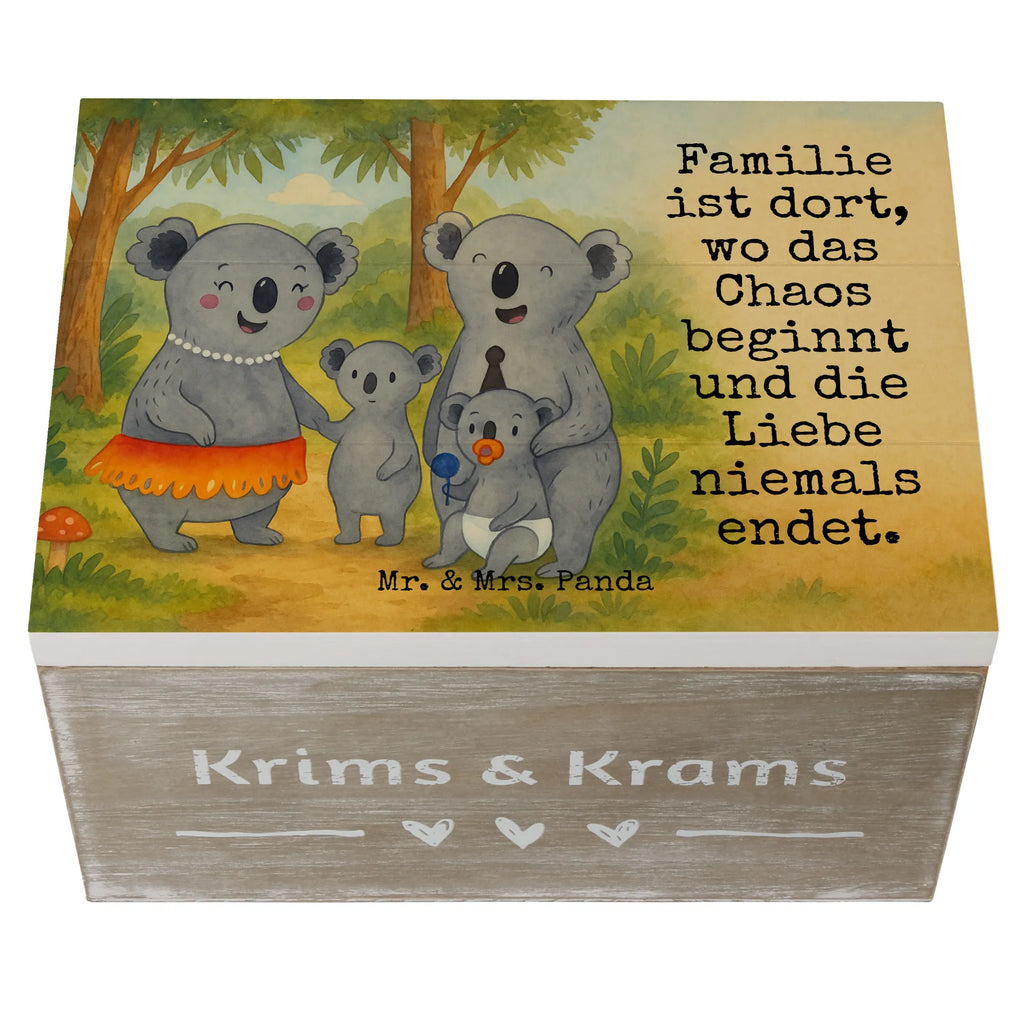 Wooden chest Koala Family Design Aufbewahrungsbox, Truhe, Kiste, Erinnerungskiste, XXL, Geschenkdose, Erinnerungsbox, Schatzkiste, Geschenkbox, Dekokiste, Holzkiste, Schatulle, Familie, Vatertag, Muttertag, Bruder, Schwester, Mama, Papa, Oma, Opa, Kinder, Familienleben, Koalas, Geschwister, Koala, Family