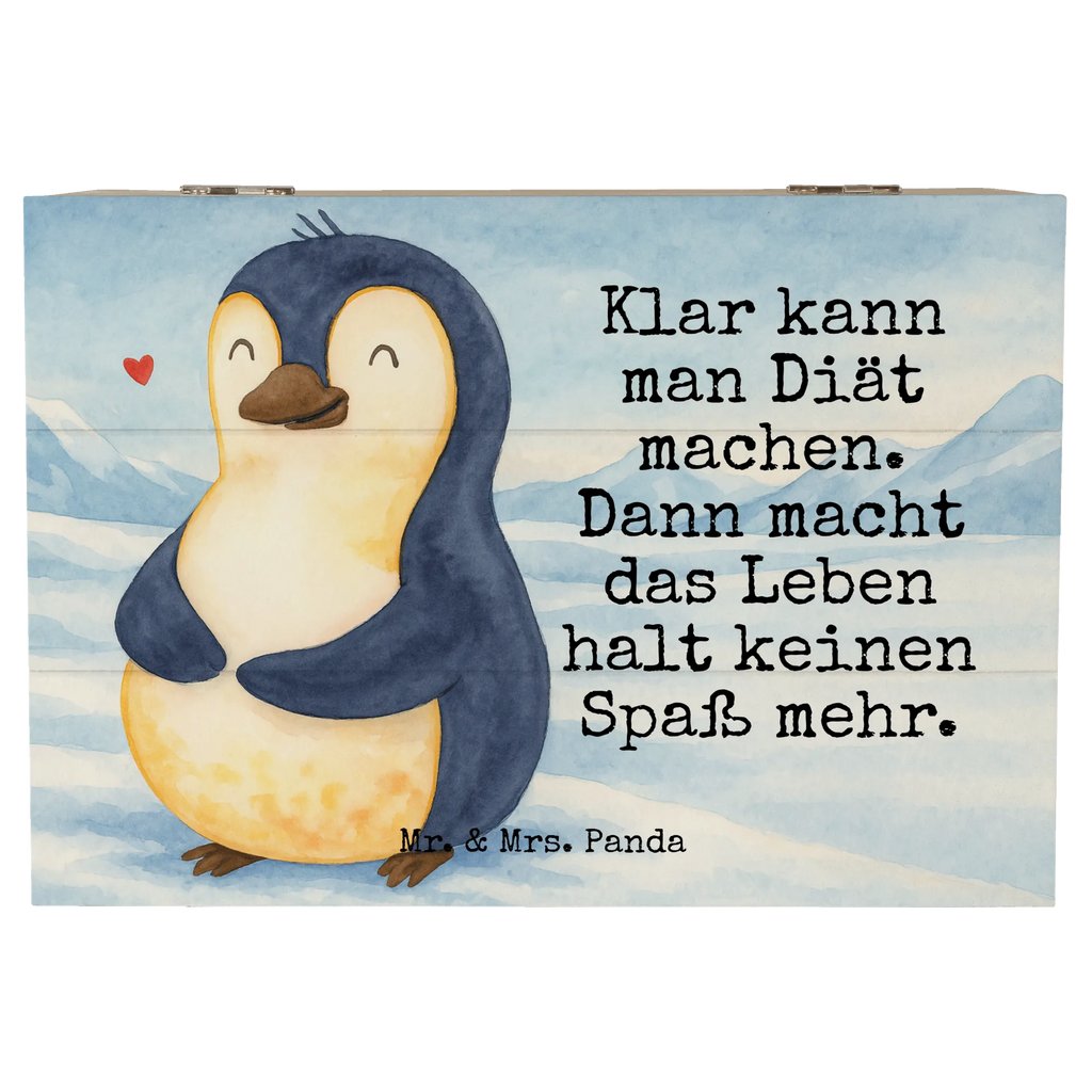 Wooden chest Penguin diet Design XXL, Geschenkbox, Erinnerungskiste, Holzkiste, Schatzkiste, Geschenkdose, Erinnerungsbox, Dekokiste, Truhe, Kiste, Aufbewahrungsbox, Schatulle, Pinguin, Gewicht, Körperliebe, Pinguine, Selbstrespekt, Abspecken, Motivation, Diät, Selbstliebe, Abnehmen