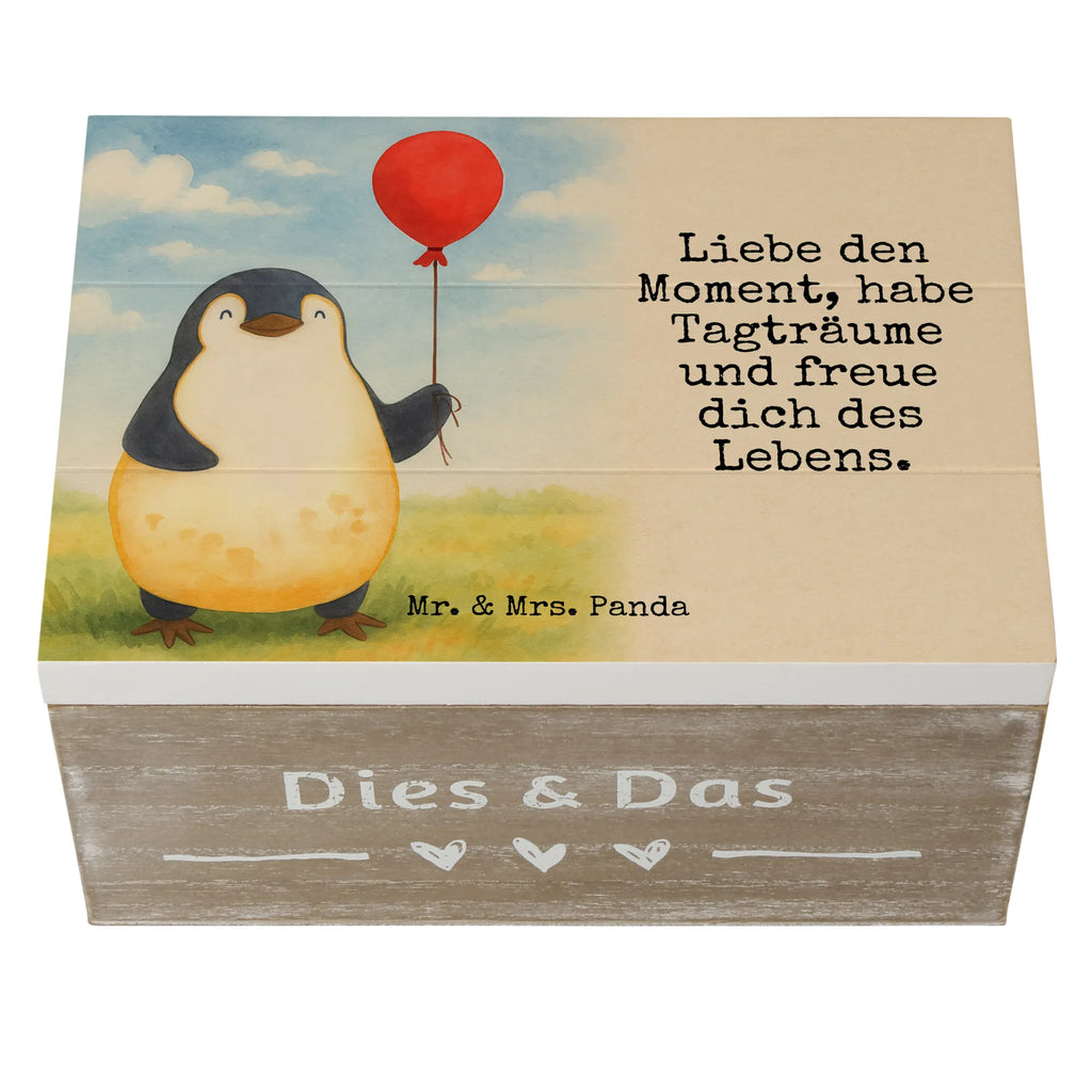 Skrzynia drewniana pingwin balon Design Truhe, Holzkiste, Aufbewahrungsbox, Kiste, Dekokiste, Erinnerungsbox, Geschenkbox, Schatzkiste, Erinnerungskiste, XXL, Geschenkdose, Schatulle, Pinguin, Geschenkidee, beste Freundin, Tagträume, Pinguine, Neustart, Lebenslust, neues Leben, Luftballon, Motivation, Liebe, Glück, Geschenk Freundin