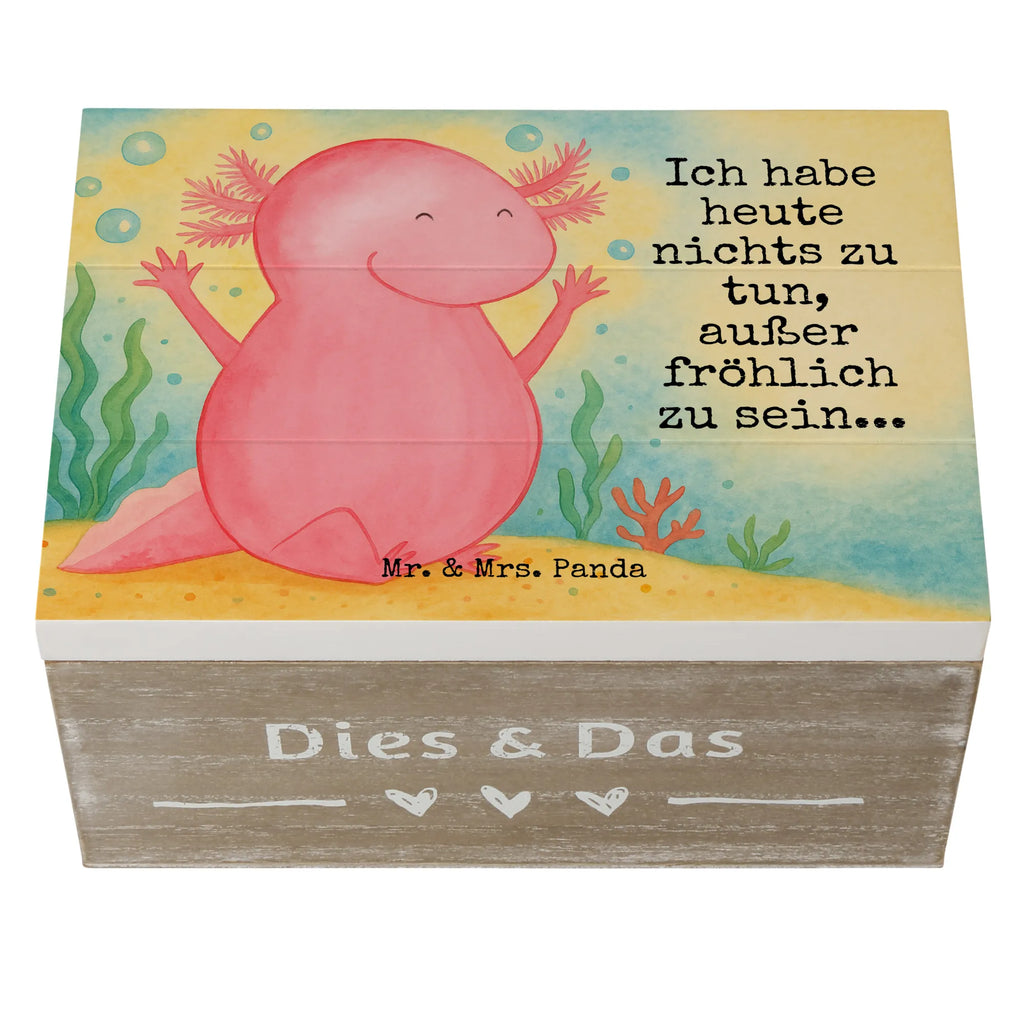 Skrzynia drewniana Axolotl Hurra Design Kiste, XXL, Geschenkdose, Holzkiste, Erinnerungskiste, Truhe, Erinnerungsbox, Schatzkiste, Schatulle, Dekokiste, Aufbewahrungsbox, Geschenkbox, Axolotl, Molch, Spaß, fröhlich, Schwanzlurch, Lurche, Axolot, Lurch, Zufriedenheit, Freude, Motivation