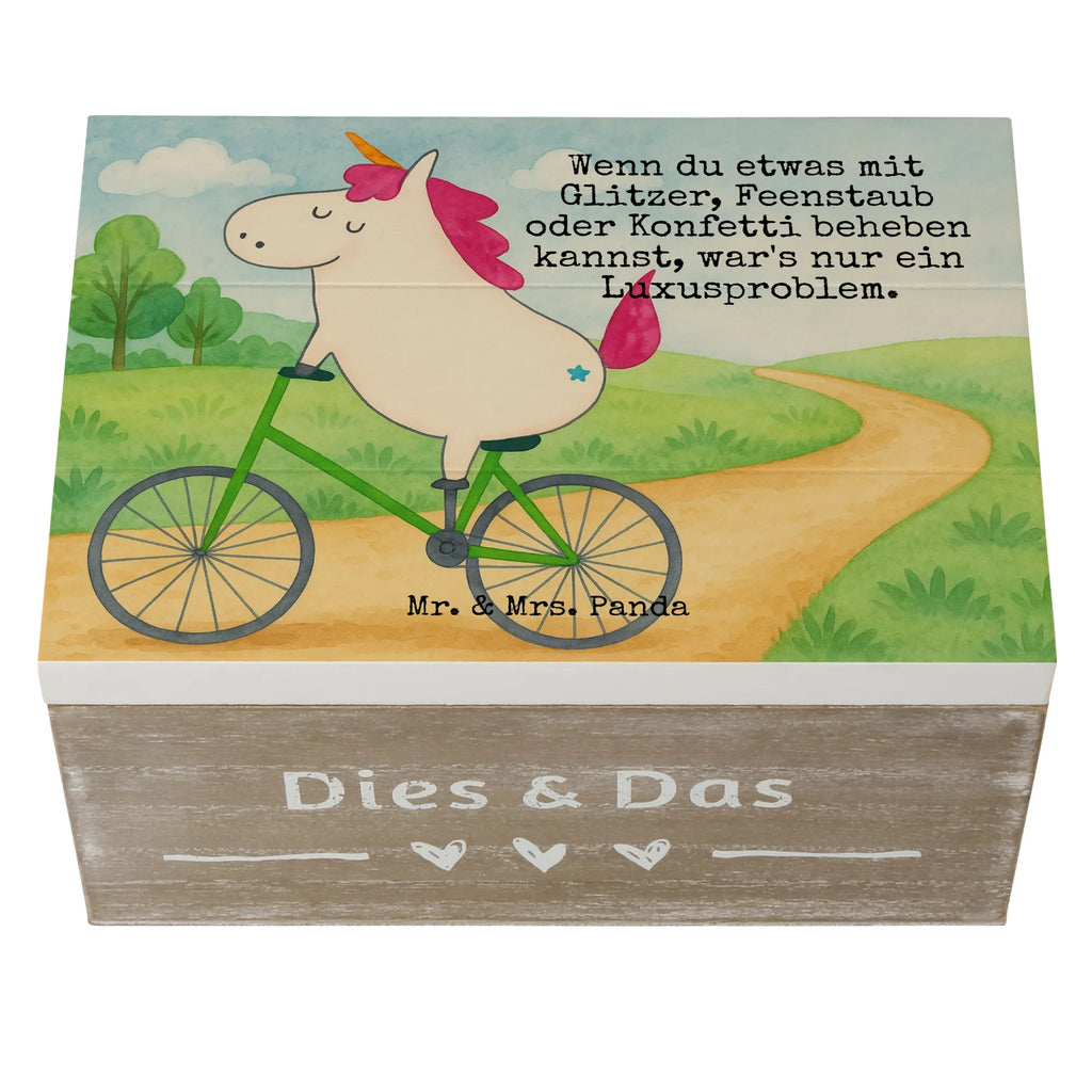 Skrzynia drewniana Jednorożec Rowerzysta Design Kiste, XXL, Holzkiste, Geschenkdose, Aufbewahrungsbox, Truhe, Erinnerungskiste, Schatzkiste, Erinnerungsbox, Geschenkbox, Dekokiste, Schatulle, Einhorn, Einhörner, Einhorn Deko, Unicorn, Rad, Liebeskummer, Luxusproblem, Radfahren, Feenstaub, Bike, Kummer, Konfetti, Radfahrer