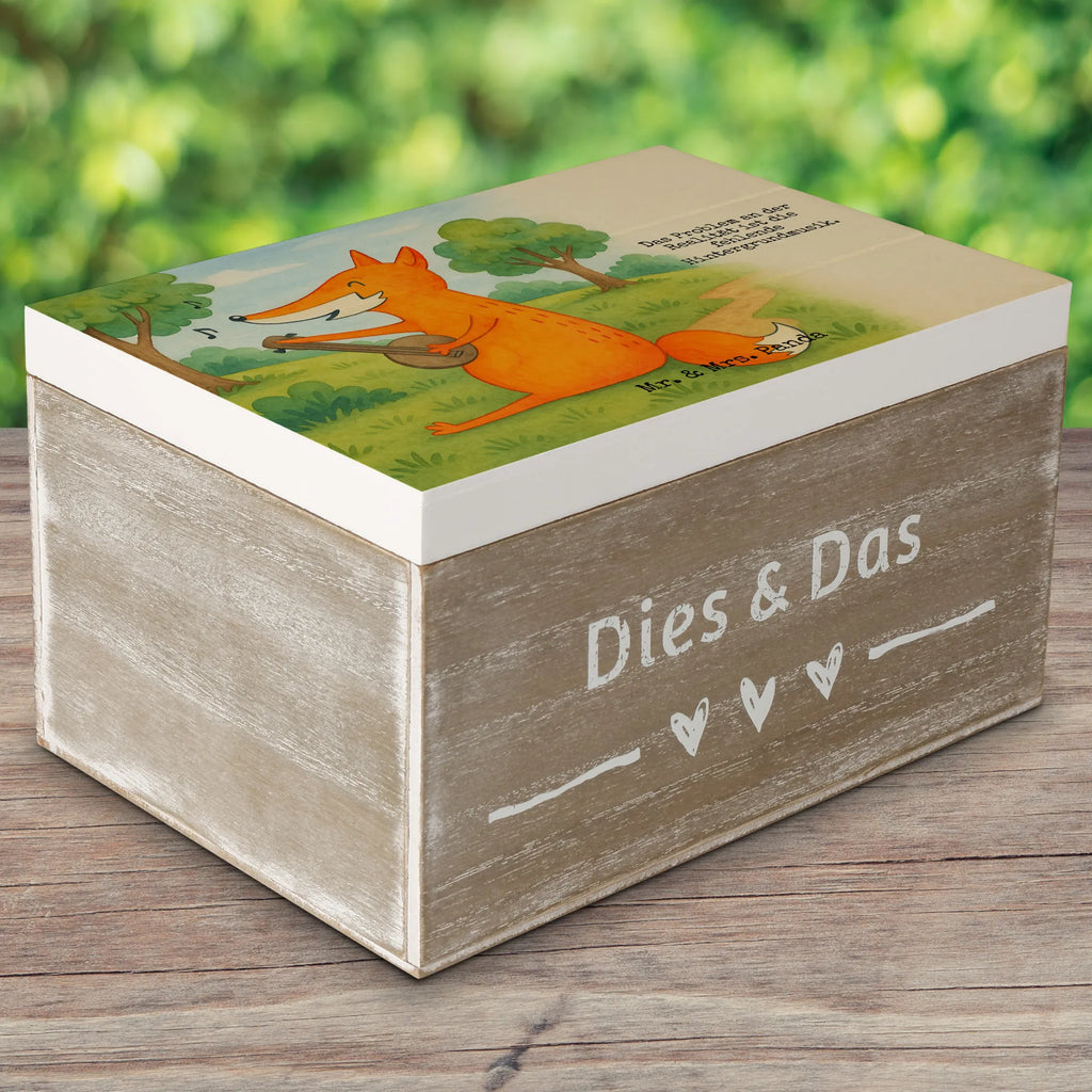 Skrzynia drewniana Lis gitara Design Schatzkiste, Schatulle, Kiste, Dekokiste, Geschenkdose, Erinnerungskiste, Holzkiste, XXL, Truhe, Aufbewahrungsbox, Erinnerungsbox, Geschenkbox, Fuchs, Füchse, Musikerin, Gitarre, Musik Spruch, Geschenk Musiker, Sängerin, Sänger