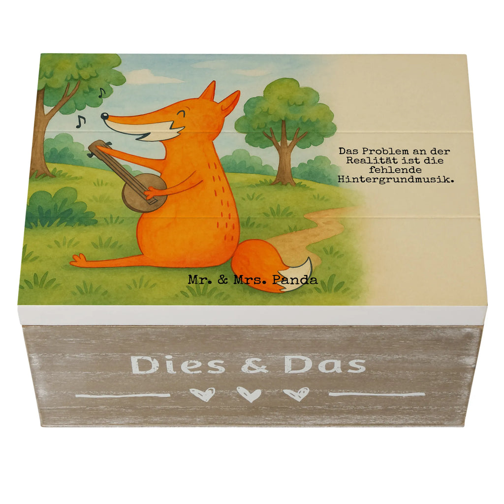 Skrzynia drewniana Lis gitara Design Schatzkiste, Schatulle, Kiste, Dekokiste, Geschenkdose, Erinnerungskiste, Holzkiste, XXL, Truhe, Aufbewahrungsbox, Erinnerungsbox, Geschenkbox, Fuchs, Füchse, Musikerin, Gitarre, Musik Spruch, Geschenk Musiker, Sängerin, Sänger