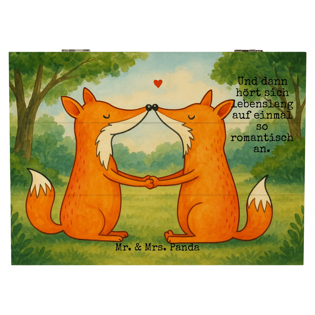 Wooden chest foxes Love Design Schatzkiste, Dekokiste, XXL, Geschenkbox, Erinnerungsbox, Aufbewahrungsbox, Geschenkdose, Schatulle, Kiste, Truhe, Erinnerungskiste, Holzkiste, Fuchs, Liebespaar, Ehemann, Füchse, Verlobte, Freundin, Partner, Ehefrau, Ehe, Liebesbeweis, Paar, Fox, Liebe, Freund