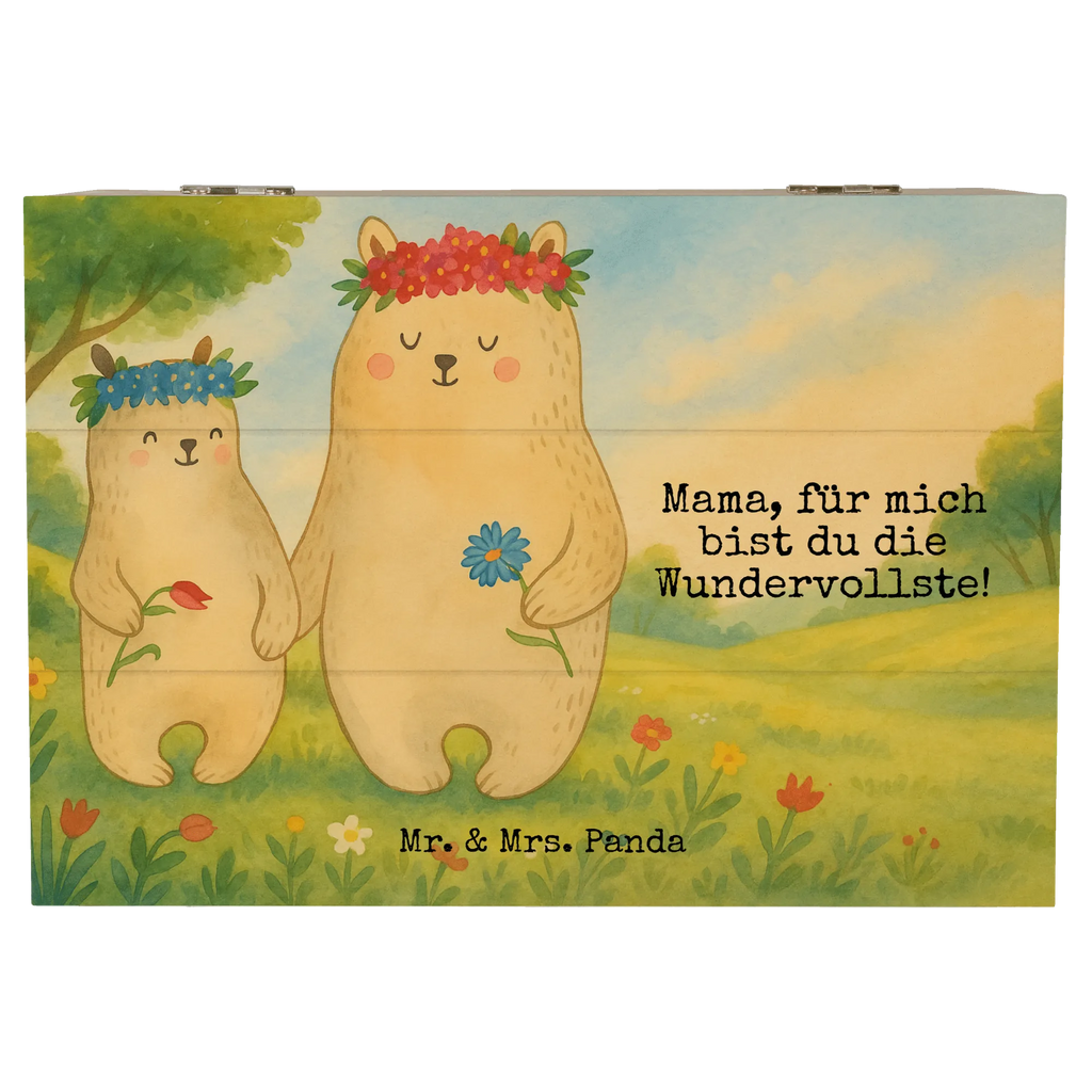 Holzkiste Bären mit Blumenkranz Design Aufbewahrungsbox, Schatzkiste, Schatulle, Geschenkbox, XXL, Holzkiste, Dekokiste, Erinnerungsbox, Erinnerungskiste, Kiste, Geschenkdose, Truhe, Familie, Vatertag, Muttertag, Bruder, Schwester, Mama, Papa, Oma, Opa, Mutter, Lieblingsmama, Lieblingsmensch, Vorbild, Geschenk Mama. Muttertag, weltbeste Mama, Family, Bären, beste Mutter, Tochter, Bär, Kinder, Töchter, Kind, Mami, Mutti
