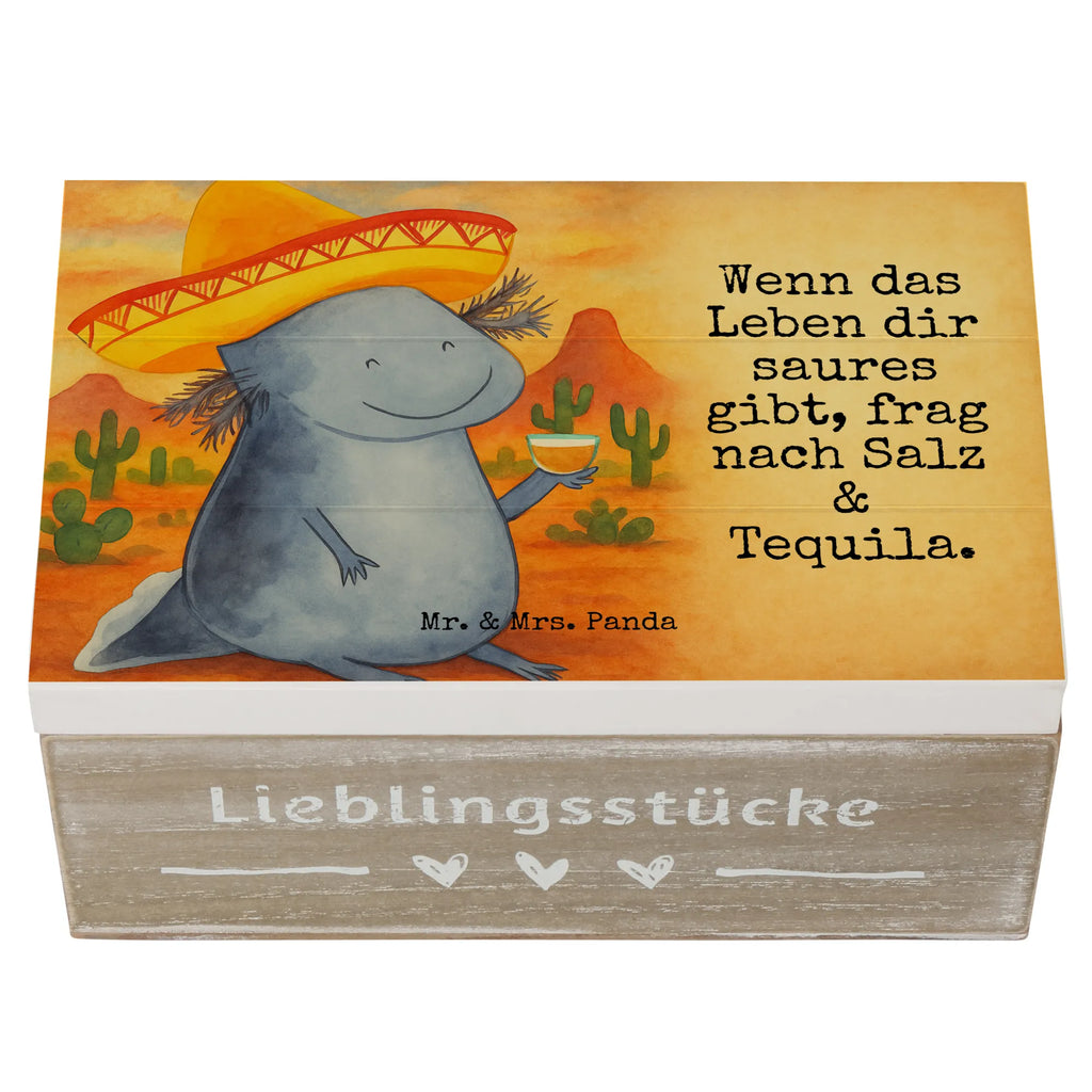 Holzkiste Axolotl Tequila Design Dekokiste, Erinnerungskiste, Geschenkbox, Schatzkiste, Truhe, Kiste, Schatulle, Geschenkdose, Aufbewahrungsbox, Erinnerungsbox, XXL, Holzkiste, Axolotl, Molch, Lurche, Feuerdrache, Schwanzlurch, Mexiko, Sombrero, Zitrone, Lurch, Tequila, Feuersalamander, Axolot, Spruch, Motivation, Mexico