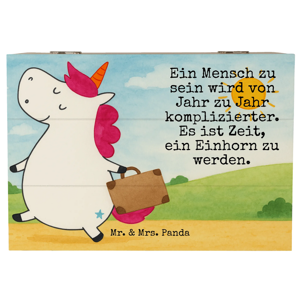 Skrzynia drewniana Jednorożec walizka Design XXL, Geschenkdose, Erinnerungskiste, Holzkiste, Geschenkbox, Schatzkiste, Dekokiste, Schatulle, Aufbewahrungsbox, Truhe, Erinnerungsbox, Kiste, Einhorn, Einhörner, Einhorn Deko, Unicorn, Abenteuer, Gepäck, witzig, Koffer, Kind, lustig, albern, Spaß, Reise, Verreisen, Erwachsen, unicorn