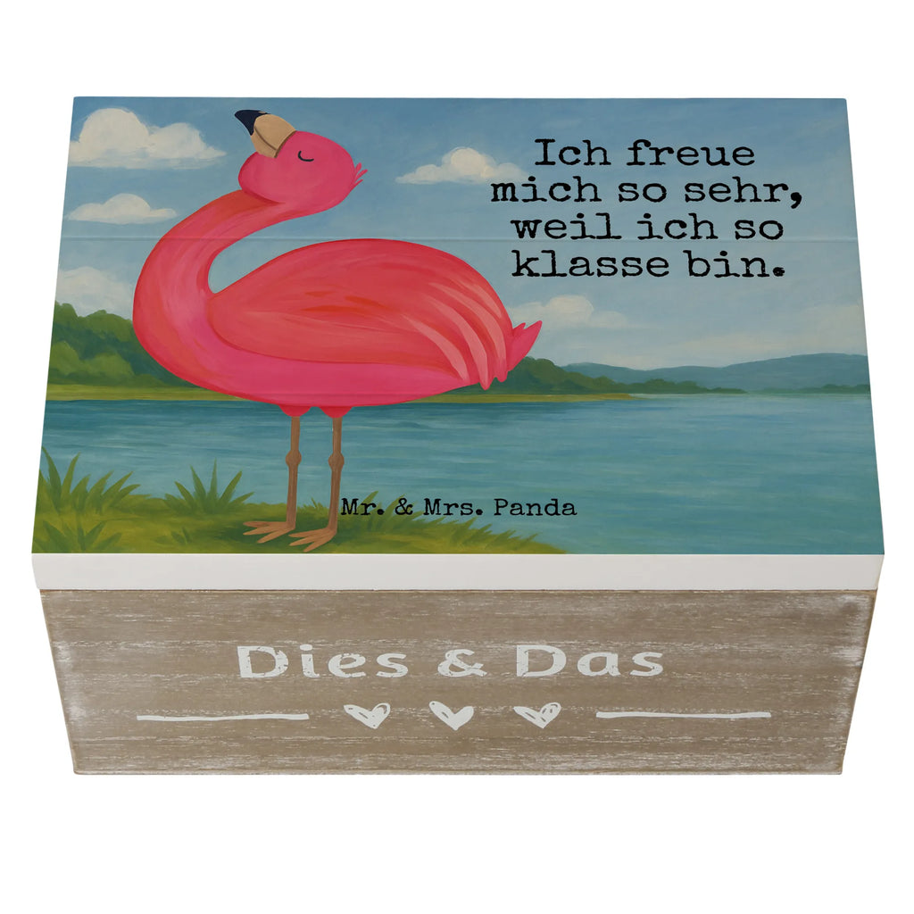 Wooden chest flamingo Proud Design Schatulle, Holzkiste, XXL, Geschenkdose, Dekokiste, Erinnerungsbox, Geschenkbox, Truhe, Aufbewahrungsbox, Erinnerungskiste, Schatzkiste, Kiste, Flamingo, Selbstliebe, Selbstakzeptanz, Tochter, Freundin, Schwester, Mama, beste Freundin, Freude, stolz