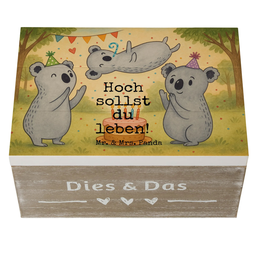 Wooden chest koalas Birthday Design Truhe, Erinnerungskiste, Erinnerungsbox, Geschenkbox, Aufbewahrungsbox, Kiste, Schatulle, Schatzkiste, XXL, Dekokiste, Holzkiste, Geschenkdose, Geburtstag, Geburtstagsgeschenk, Geschenk, Happy Birthday, Geburtstage, Koala, Geburtstagsfeier