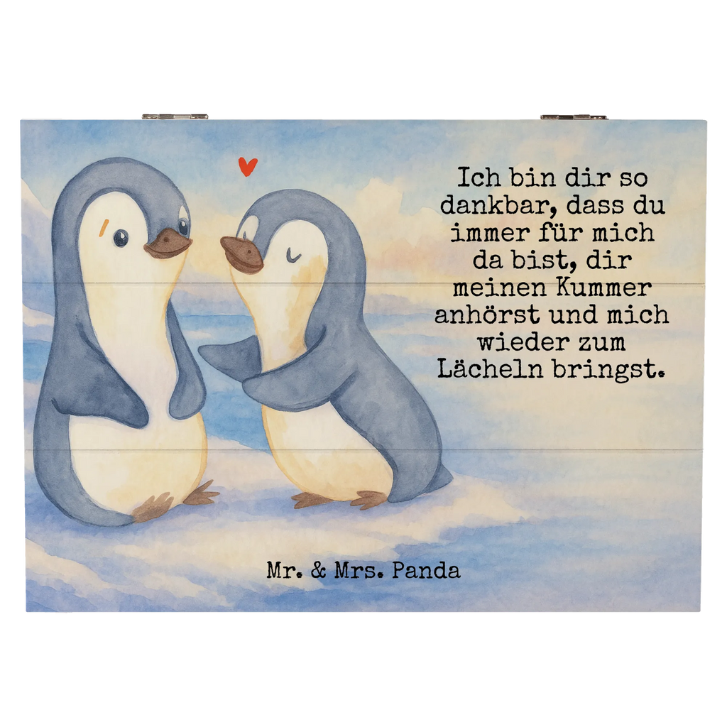 Holzkiste Pinguine trösten Design Geschenkbox, Schatulle, Schatzkiste, Holzkiste, Erinnerungskiste, Truhe, Aufbewahrungsbox, Geschenkdose, Kiste, XXL, Dekokiste, Erinnerungsbox, Liebe, Partner, Freund, Freundin, Ehemann, Ehefrau, Heiraten, Verlobung, Heiratsantrag, Liebesgeschenk, Jahrestag, Hocheitstag, für Männer, Hochzeitstag, Valentinstag, Geschenk für Partner, Liebesbeweis, für Ehemann, Geschenk für Frauen, Mitbringsel, Geschenk für Freundin