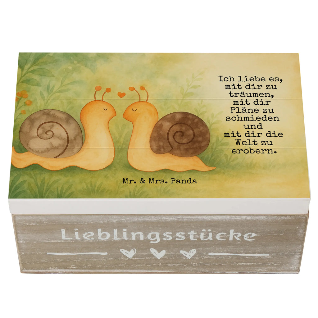 Skrzynia drewniana Miłość ślimaków Design Schatzkiste, Erinnerungsbox, Holzkiste, Geschenkbox, Erinnerungskiste, Schatulle, Dekokiste, Kiste, Aufbewahrungsbox, Geschenkdose, Truhe, XXL, Liebe, Partner, Freund, Freundin, Ehemann, Ehefrau, Heiraten, Verlobung, Heiratsantrag, Liebesgeschenk, Jahrestag, Hocheitstag