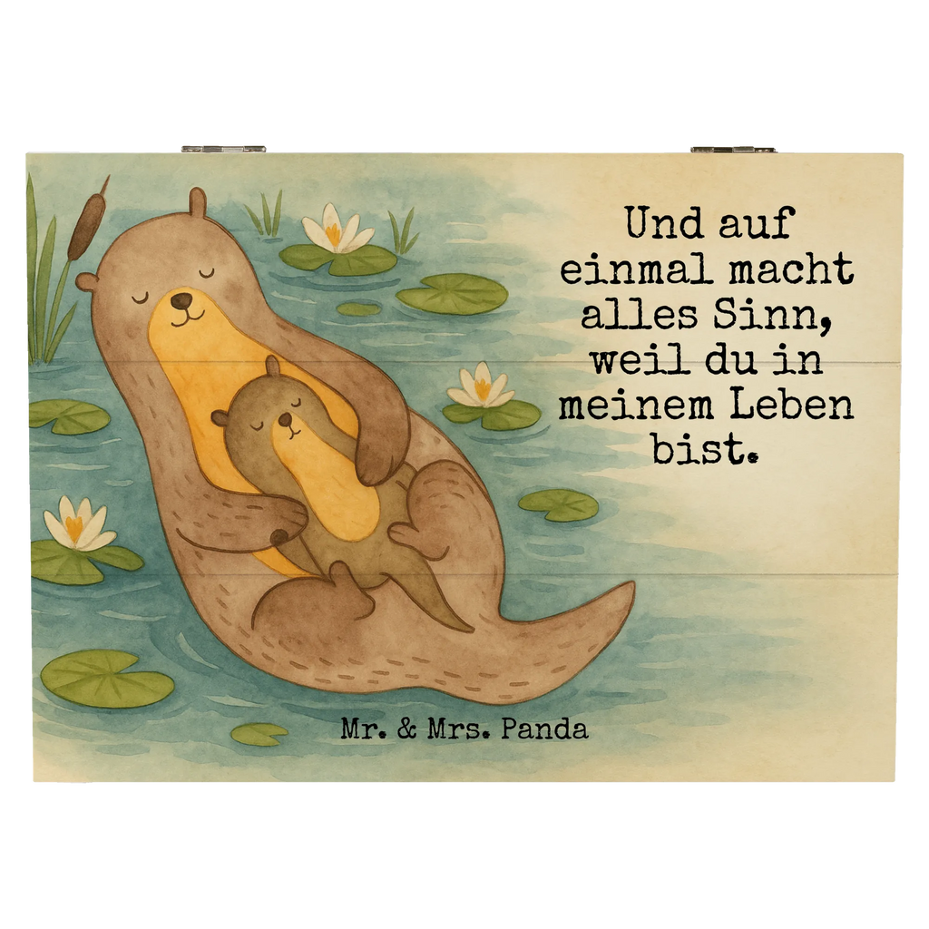 Skrzynia drewniana wydra dziecko Design Erinnerungskiste, Erinnerungsbox, Schatulle, Geschenkdose, Kiste, Holzkiste, XXL, Aufbewahrungsbox, Schatzkiste, Truhe, Geschenkbox, Dekokiste, Otter, Fischotter, Seeotter, Otter Seeotter See Otter