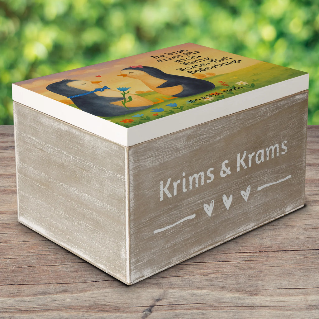 Skrzynia drewniana Pingwin para Design Geschenkdose, Truhe, Geschenkbox, XXL, Dekokiste, Schatulle, Schatzkiste, Aufbewahrungsbox, Kiste, Holzkiste, Erinnerungskiste, Erinnerungsbox, Pinguin, große Liebe, Liebesbeweis, Liebe, Hochzeitstag, Traumpaar, Hochzeit, Liebesgeschenk, Liebespaar, Hochzeitsgeschenk, Pinguine, Jahrestag, Verlobung