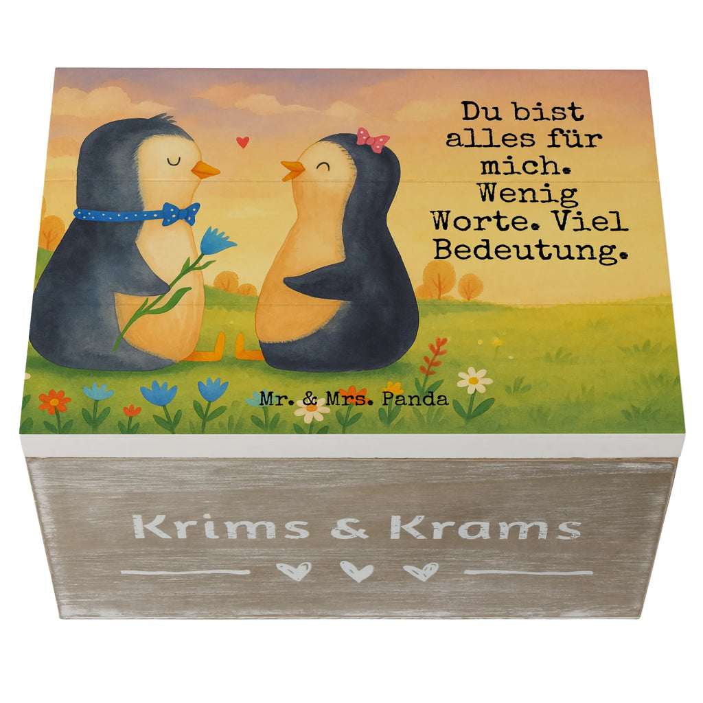 Skrzynia drewniana Pingwin para Design Geschenkdose, Truhe, Geschenkbox, XXL, Dekokiste, Schatulle, Schatzkiste, Aufbewahrungsbox, Kiste, Holzkiste, Erinnerungskiste, Erinnerungsbox, Pinguin, große Liebe, Liebesbeweis, Liebe, Hochzeitstag, Traumpaar, Hochzeit, Liebesgeschenk, Liebespaar, Hochzeitsgeschenk, Pinguine, Jahrestag, Verlobung