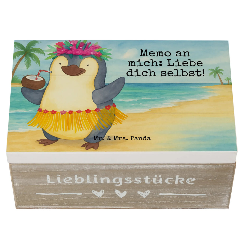 Holzkiste Pinguin Kokosnuss Design Geschenkdose, Schatulle, Geschenkbox, Kiste, Holzkiste, Erinnerungskiste, Dekokiste, Schatzkiste, Truhe, XXL, Aufbewahrungsbox, Erinnerungsbox, Pinguin, Kokosnuss, Aloha, Hawaii, Pinguine, Urlaub