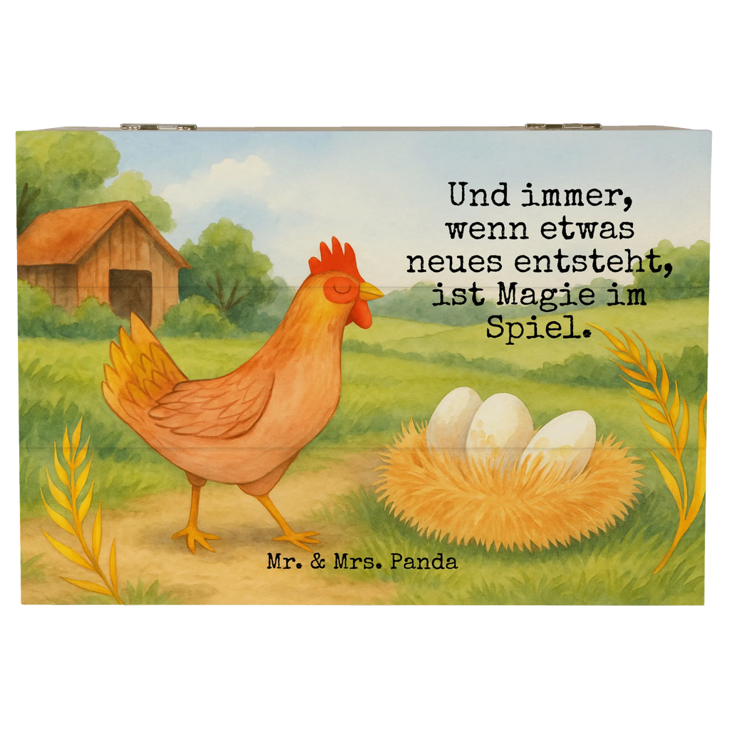 Holzkiste Huhn Stolz Design Geschenkbox, Schatulle, Schatzkiste, Holzkiste, Erinnerungsbox, Dekokiste, Truhe, Geschenkdose, XXL, Aufbewahrungsbox, Erinnerungskiste, Kiste, Bauernhof, Hoftiere, Landwirt, Landwirtin, Spruch, Hühner, Hahn, Landleben, Geburt, Eier, Schwangerschaft, Hof, Magie, Motivation, Henne