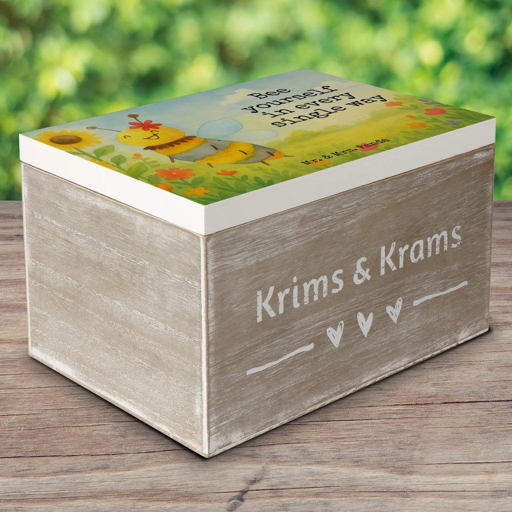 Holzkiste Biene Blume Design Geschenkdose, Schatzkiste, Erinnerungskiste, Kiste, Dekokiste, XXL, Schatulle, Holzkiste, Aufbewahrungsbox, Geschenkbox, Truhe, Erinnerungsbox, Biene, Wespe, Hummel
