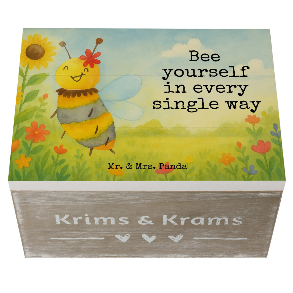 Holzkiste Biene Blume Design Geschenkdose, Schatzkiste, Erinnerungskiste, Kiste, Dekokiste, XXL, Schatulle, Holzkiste, Aufbewahrungsbox, Geschenkbox, Truhe, Erinnerungsbox, Biene, Wespe, Hummel