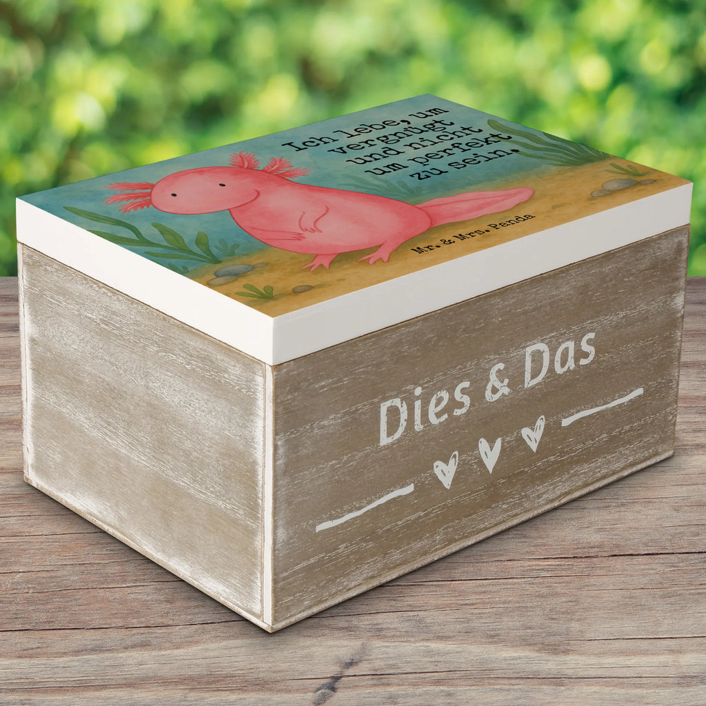 Holzkiste Axolotl Niedlich Design Geschenkdose, Kiste, Schatzkiste, Geschenkbox, Aufbewahrungsbox, Erinnerungskiste, Dekokiste, Erinnerungsbox, Truhe, XXL, Holzkiste, Schatulle, Axolotl, Molch, Axolot, Liebe, Freundin, Lebensstil, Weisheit, Lebensweisheit, vergnügt, zufrieden, fröhlich