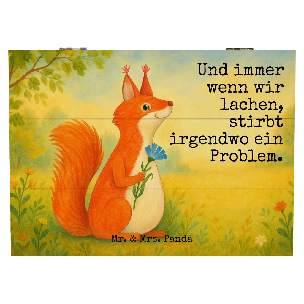 Holzkiste Eichhörnchen Blume Design Schatzkiste, Erinnerungsbox, XXL, Schatulle, Geschenkbox, Kiste, Holzkiste, Truhe, Dekokiste, Erinnerungskiste, Geschenkdose, Aufbewahrungsbox, Tiermotive, Gute Laune, lustige Sprüche, Tiere, Spaß, Eichhorn, Lachen, Eichhörnchen, Spruch positiv, Spruch Deko, Motivation Sprüche, Motivation Bilder, glücklich Spruch