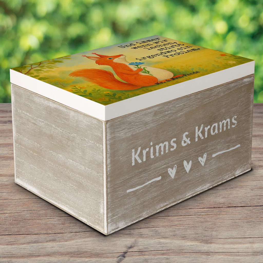 Holzkiste Eichhörnchen Blume Design Schatzkiste, Erinnerungsbox, XXL, Schatulle, Geschenkbox, Kiste, Holzkiste, Truhe, Dekokiste, Erinnerungskiste, Geschenkdose, Aufbewahrungsbox, Tiermotive, Gute Laune, lustige Sprüche, Tiere, Spaß, Eichhorn, Lachen, Eichhörnchen, Spruch positiv, Spruch Deko, Motivation Sprüche, Motivation Bilder, glücklich Spruch