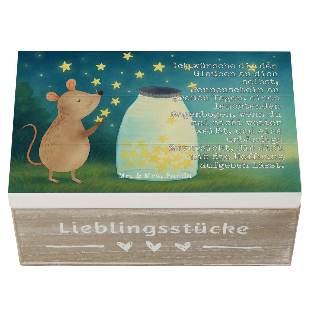 Skrzynia drewniana mysz Gwiazdy Design Geschenkbox, Aufbewahrungsbox, Schatzkiste, XXL, Geschenkdose, Dekokiste, Erinnerungskiste, Truhe, Holzkiste, Kiste, Schatulle, Erinnerungsbox, Tiermotive, Gute Laune, lustige Sprüche, Tiere, Taufgeschenk, Geburtstag, Schwangerschaft, Wunsch, Träume, Hoffnung, Kindergeburtstag, erstes Kind, Kind, Maus, Sterne, Taufe, Geburt